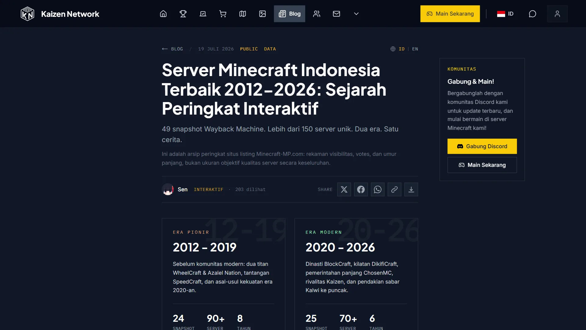 Top MC Servers Indonesia Screenshot